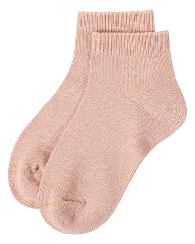 Memoi Basic Silky-soft Gauge Ankle Sock In Pink