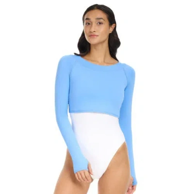 Bloquv Crop Top In Blue