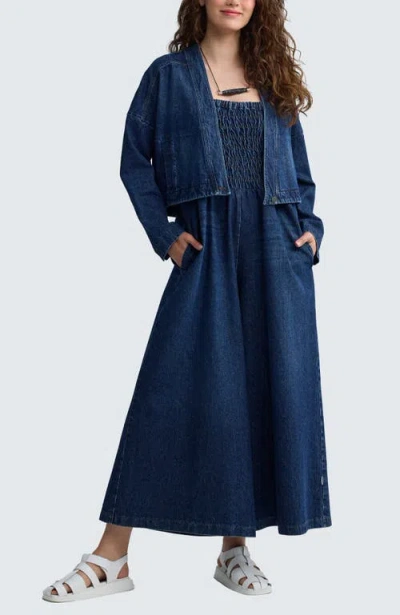 Luukaa Tatum Structured Denim Jacket In Blue