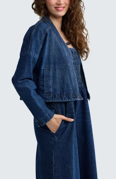 Luukaa Tatum Structured Denim Jacket In Blue