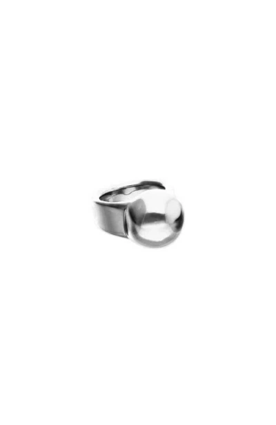 Unode50 Sterling Silver Plated Ring In Metallic