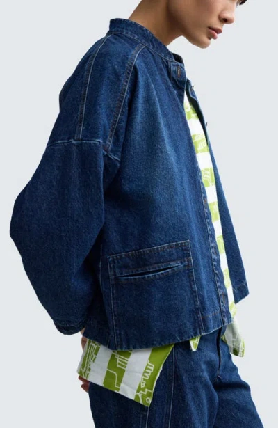 Luukaa Jada Structured Denim Jacket In Blue