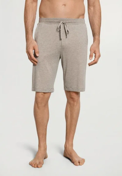 Hanro Urban Casuals Linen Blend Drawstring Shorts In Neutral