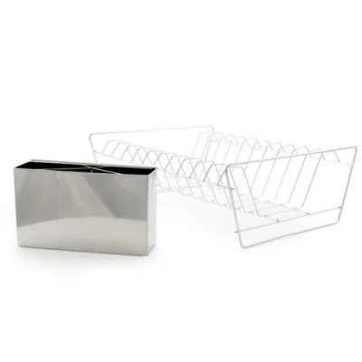 Better Chef 4 Piece 18.5" Dish Drying Rack Set In Silver