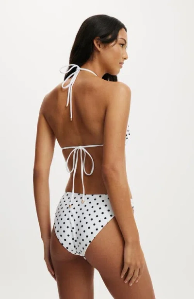 Body String Triangle Bikini Top In White