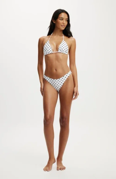 Body String Triangle Bikini Top In White