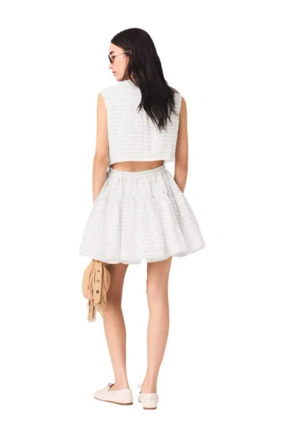 Maje Short Flared Open-back Dress In Multi