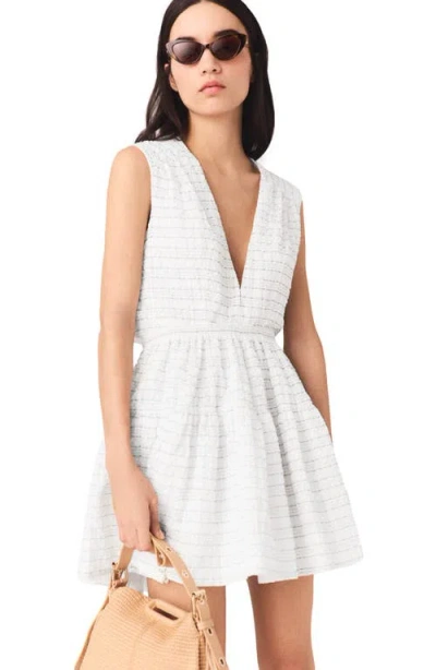 Maje Short Flared Open-back Dress In Multi