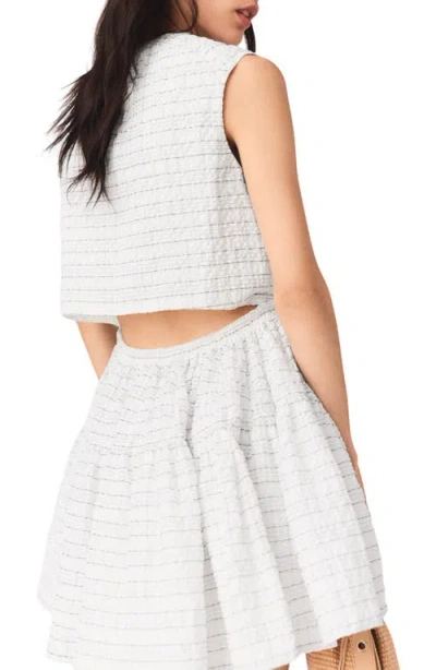 Maje Short Flared Open-back Dress In Multi