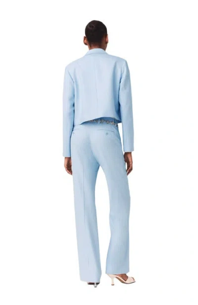 Maje Short Single-breasted Jacket In Blue