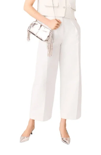 Maje Pantalon De Tailleur Balon In White