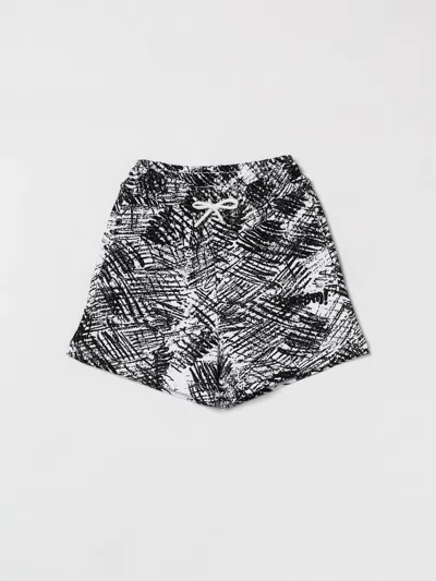 Msgm Logo-embroidered Shorts In Multi