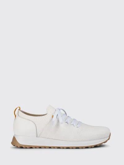 Doucal's Leather Technical Fabric Sneakers In White