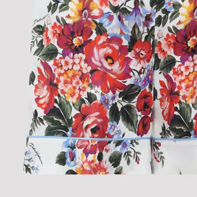 Dolce & Gabbana Flower Bouquet-print Twill Vanity Bermuda Shorts In Multi