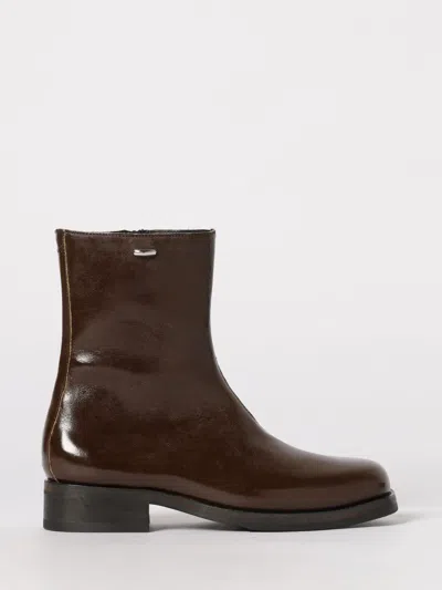 Our Legacy Chocolate Leather Camion Ankle Boots In Brown
