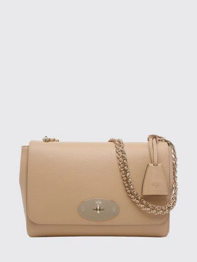 Mulberry Medium Lily Turn-lock Chain Leather Shoulder Bag In Brown