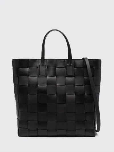 Dragon Diffusion Medium Pino Woven Top-handle Tote Bag In Black