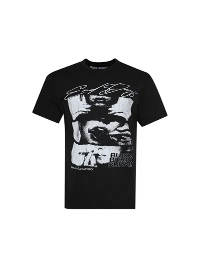 Paris Laundry Graphic T-shirt In Black
