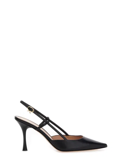 Gianvito Rossi Pumps Ribbon With Back Strap In Black