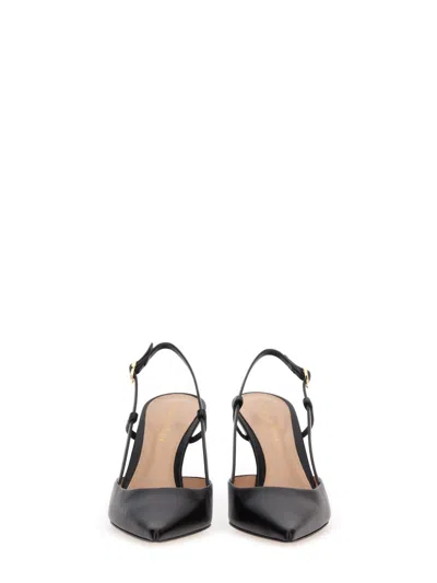 Gianvito Rossi Pumps Ribbon With Back Strap In Black