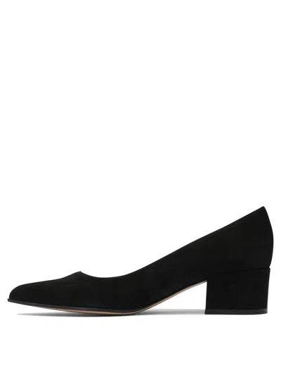Gianvito Rossi Piper Suede Leather Pumps In Black