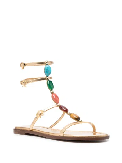 Gianvito Rossi Elegant Leather Sandal Shanti 05 For Women In Multi