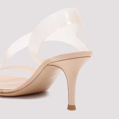 Gianvito Rossi Metropolis 70 Pvc And Leather Stiletto Sandals In White