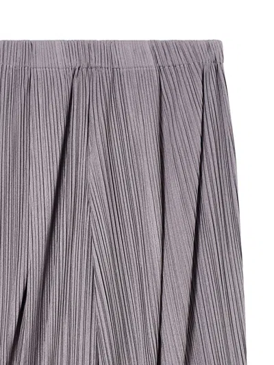 Giorgio Armani Pleated T-shirt Trousers With Elastic Waistband For Women In Gray