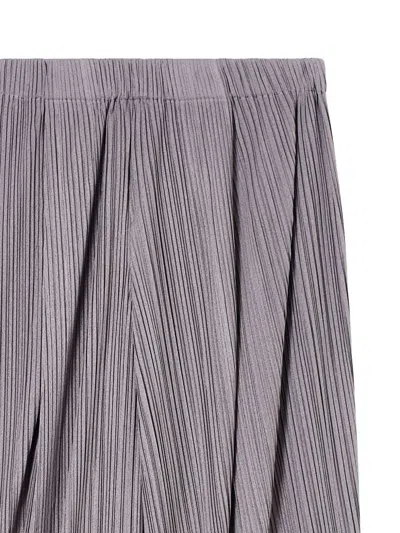 Giorgio Armani Pleated T-shirt Trousers With Elastic Waistband For Women In Gray