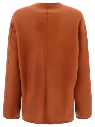 Giovi Reversible Shearling Jacket For Women In Brown