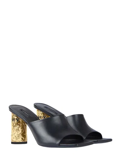 Givenchy Leather Sandals Open Squared Toe Heel In Multi