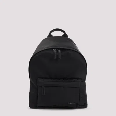 Givenchy Black Backpack With Adjustable Shoulder Straps And Logo On Front In Tech Fabric Man In Black