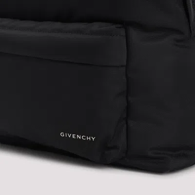 Givenchy Black Backpack With Adjustable Shoulder Straps And Logo On Front In Tech Fabric Man In Black