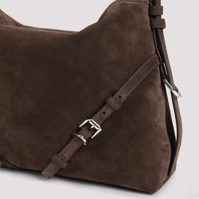 Givenchy Medium Suede Handbag With Structured Design In Brown