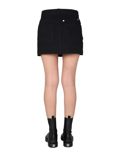 Givenchy Mini Jacquard Skirt With Front Button Closure In Black