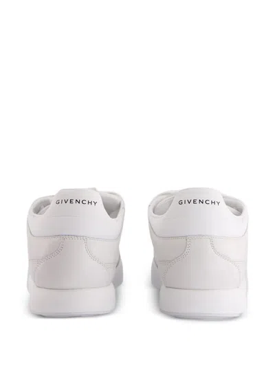 Givenchy White Calf Leather Bos Taurus Low Top Sneakers In Multi