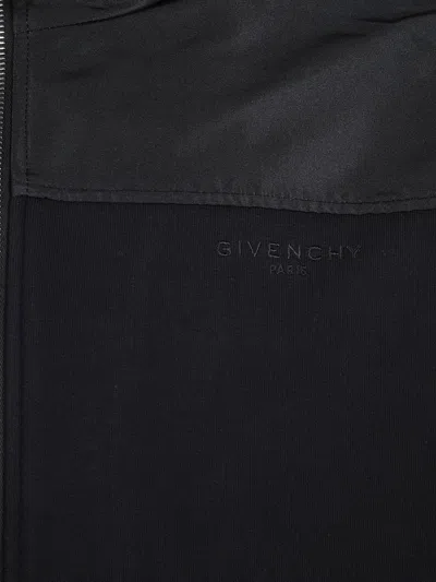Givenchy Black Cotton Hoodies Windbreaker In Black