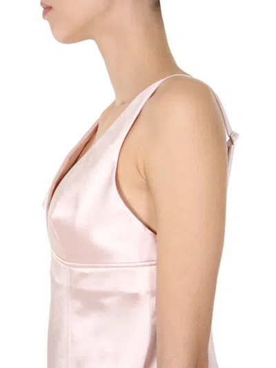 Givenchy V-neck Adjustable Shoulder Top In Pink