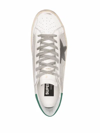 Golden Goose Superstar White Low-top Sneaker With Star Patch On The Side And Lettering Logo In Leather Man