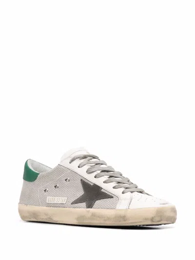 Golden Goose Superstar White Low-top Sneaker With Star Patch On The Side And Lettering Logo In Leather Man