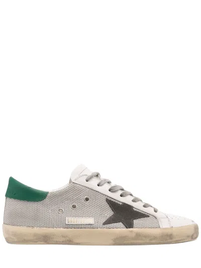 Golden Goose Superstar White Low-top Sneaker With Star Patch On The Side And Lettering Logo In Leather Man