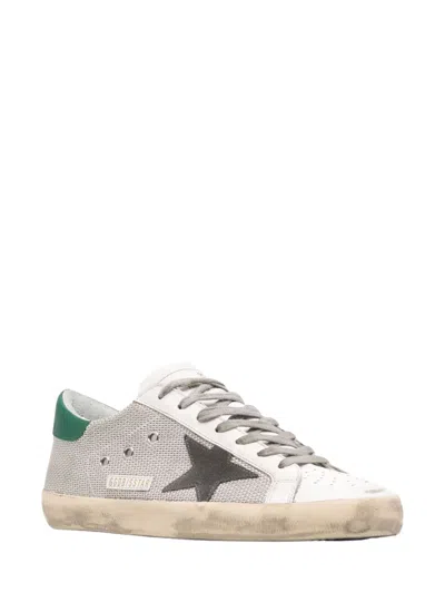 Golden Goose Superstar White Low-top Sneaker With Star Patch On The Side And Lettering Logo In Leather Man