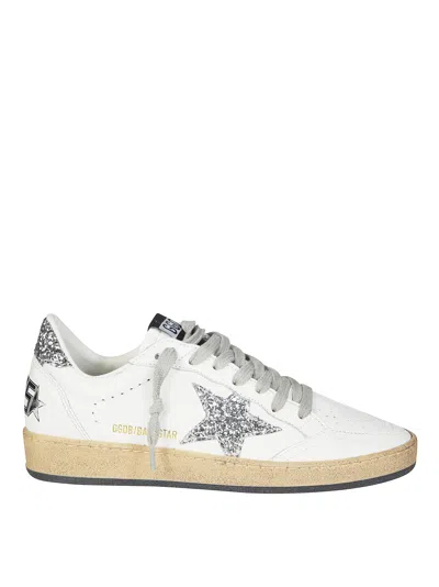 Golden Goose Deluxe Brand Women Ballstar Leather Sneakers With Logo On The Side In White