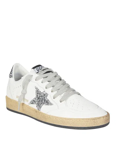 Golden Goose Deluxe Brand Women Ballstar Leather Sneakers With Logo On The Side In White