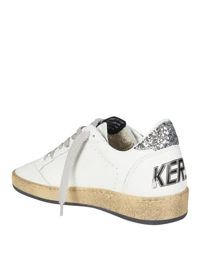 Golden Goose Deluxe Brand Women Ballstar Leather Sneakers With Logo On The Side In White