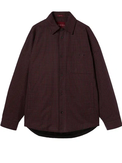 Gucci Emporio Armani Stylish Single-breasted Cotton Blazer In Burgundy