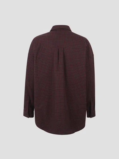 Gucci Emporio Armani Stylish Single-breasted Cotton Blazer In Burgundy