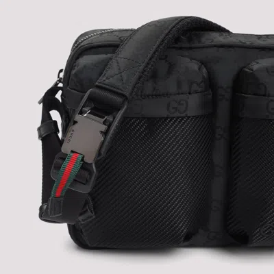 Gucci Compact Nexus Gg Monogram Messenger Bag In Black