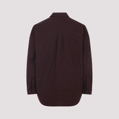 Gucci Emporio Armani Stylish Single-breasted Cotton Blazer In Burgundy