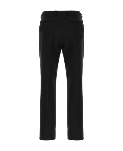 Gucci Black Polyester Fluid Pants In Black